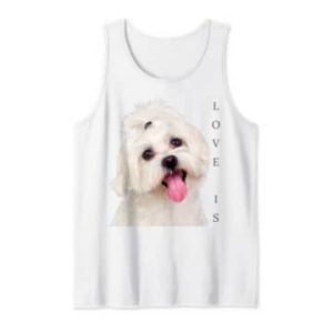 Camiseta sin mangas Bichón Maltés cachorro