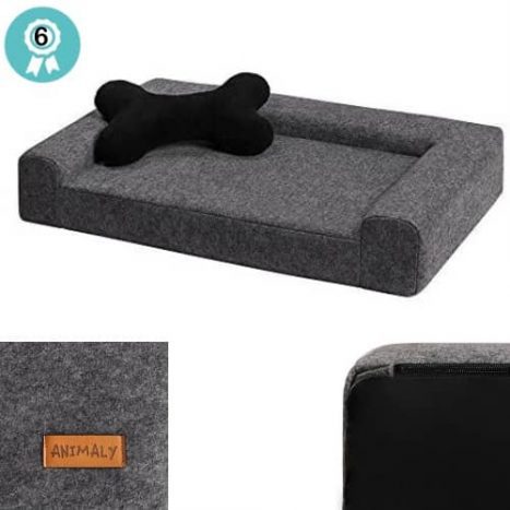 sofa mascotas pequeñas con almohada hueso
