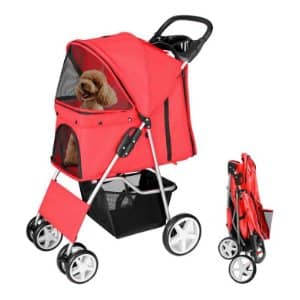 mejor carrito de paseo perro 4 ruedas amazon