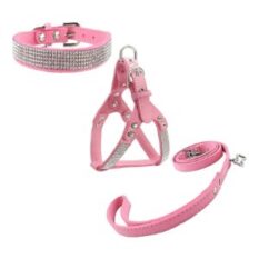 collar rosa con arnes y correa para perro pequeño amazon