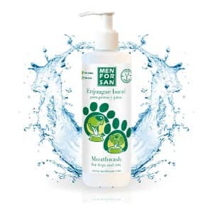 enjuague bucal antisarro para perros