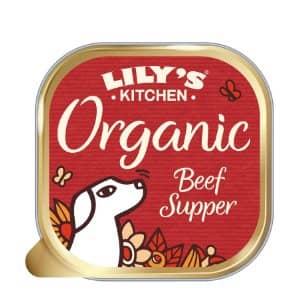 latas comida humeda organica con ternera para perros