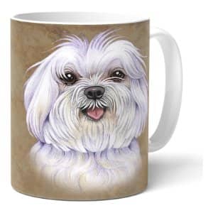 taza original con dibujo maltes bichon amazon