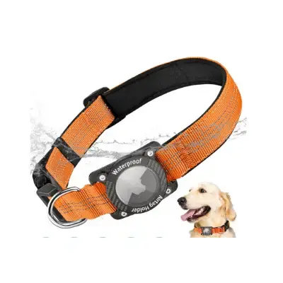 AgoumLux Collar perros impermeable para Apple Air Tag reflectante