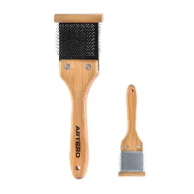 Productos de Cosmética para Bichón Maltés artero carda doble flexible para perros