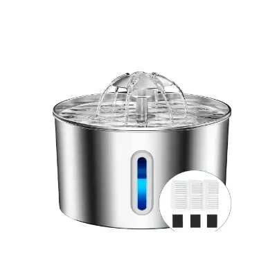 Accesorios de Comida para Bichón Maltés 18 BalimoPet Fuente agua mascotas con LED filtros carbón activado