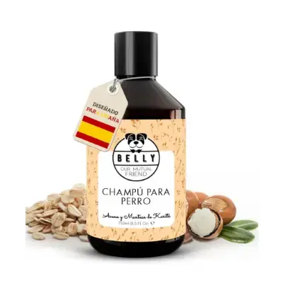 Belly Champu vegano perros con avena manteca de karité