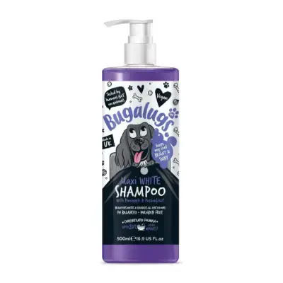 Bugalugs Champoo blanqueador para perros piel sensible sin parabenos