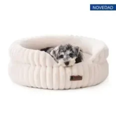 cama redonda lavable para bichon maltes