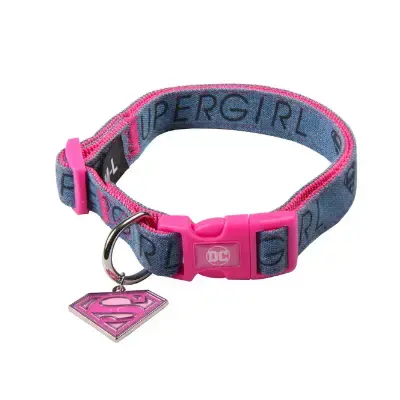 CERDÁ Collar perro pequeño XS Super Girl licencia oficial