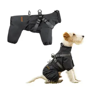 chubasquero reflectante con arnes impermeable para perros amazon