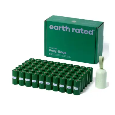 Earth Rated Portabolsas para heces perro con bolsas resistentes aroma a lavanda
