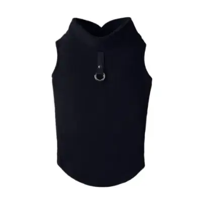 Gooby Chaleco de forro polar para perros con anillo para correa