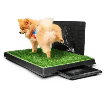 Hompet Inodoro para perros césped artificial con bandeja uso interior exterior