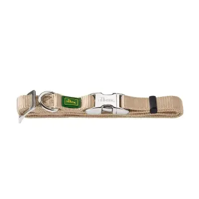 HUNTER Collar de nailon con cierre de aluminio S beige