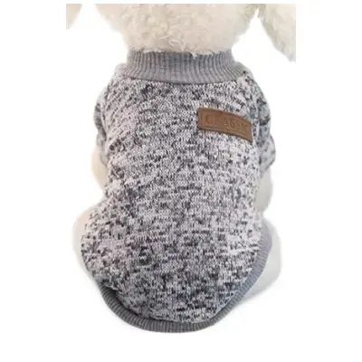 Idepet Jersey de forro polar para perros tamaño S y XS gris