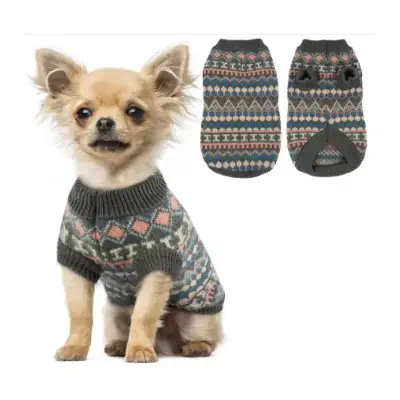 Hjumarayan Jersey pequeño perro color gris talla XS