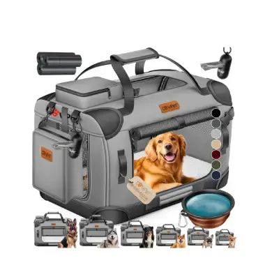 lovpet Transportín plegable para perros con cuenco