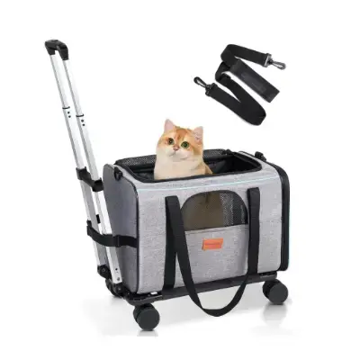 Morpilot Transportin perros con ruedas varilla telescópica