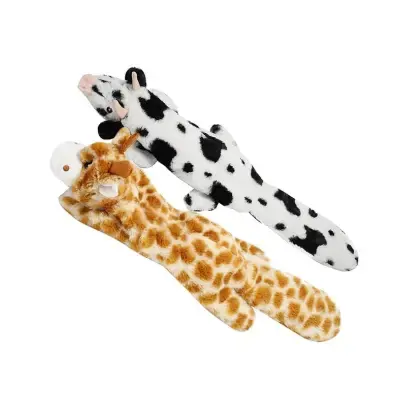 Nocciola Juguetes chirriantes para perros peluches sin relleno