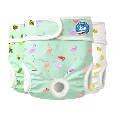 Pet Magasin Pañales reutilizables para perros extra pequeños