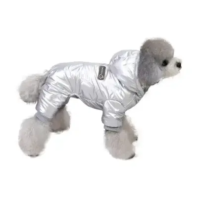 Petcute Chaqueta impermeable con cápucha cálida para perros