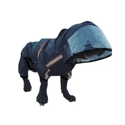 PETCUTE Chubasquero para Perros con Capucha Tiras Reflectoras