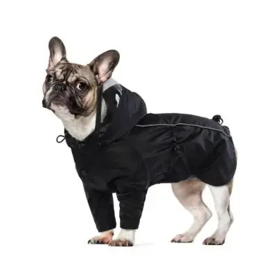 pumyporeity chubasquero con capucha desmontable perro pequeño