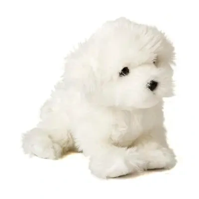 uni toys Bichon Maltes peluche realista 18 cm altura