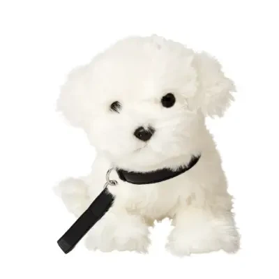 Uni toys Peluche realista perro bichón maltés