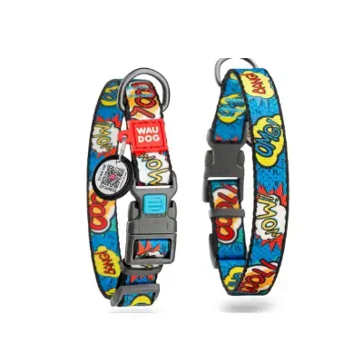 waudog Collar de nailon para perro cachorro hebilla de plástico