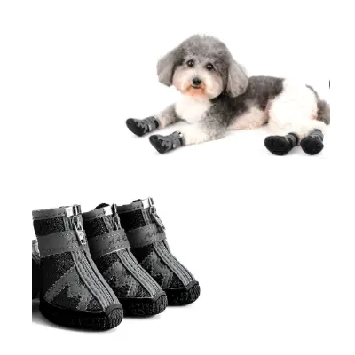 Zunea Botas mascotas pequeñas ajustables transpirables