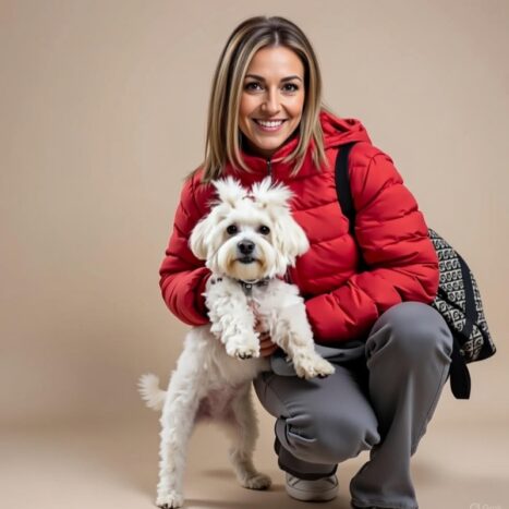 ana raven creadora autora mibichonmaltes con su maltés Nico