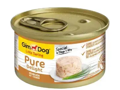 GimDog latas Pure pollo para perros rico en proteínas con carne