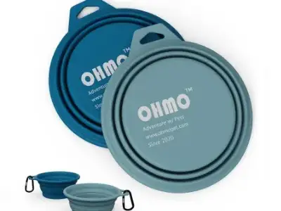 Accesorios de Comida para Bichón Maltés 21 OHMO Cuenco Plegable de Silicona para Perros para Viaje