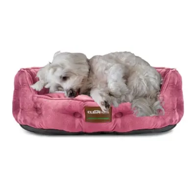 33+ Accesorios de Color Rosa para Bichón Maltés (al Estilo Barbie) 11 clevahome cama redonda rosa perro bichon maltes comprar