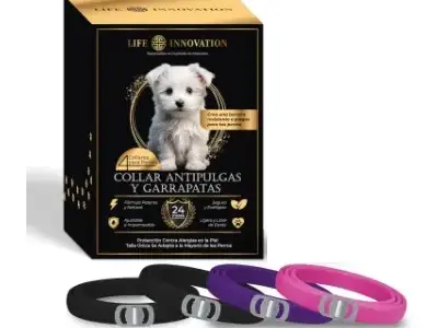 life innovation pack 4 collares antipulgas para perros