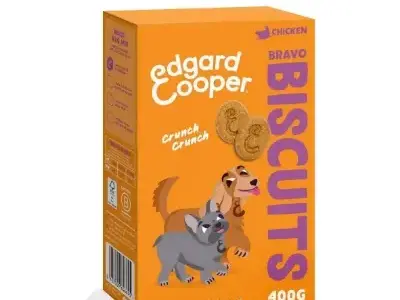 Snacks para Bichón Maltés 18 Edgard Cooper Galletas sin Cereales con Carne Fresca