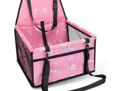 33+ Accesorios de Color Rosa para Bichón Maltés (al Estilo Barbie) 39 Nobleza Asiento del Coche rosa para Perros