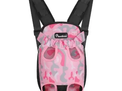 33+ Accesorios de Color Rosa para Bichón Maltés (al Estilo Barbie) 38 Pawaboo Mochila Perro Delantera rosa