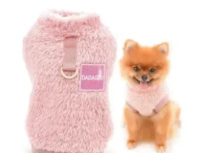 33+ Accesorios de Color Rosa para Bichón Maltés (al Estilo Barbie) 25 Suéter de Forro Polar Rosa para Mascotas con Anillo en D