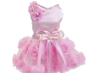 33+ Accesorios de Color Rosa para Bichón Maltés (al Estilo Barbie) 27 Vestido de Princesa con Lazo Rosa para Perros Pequeños