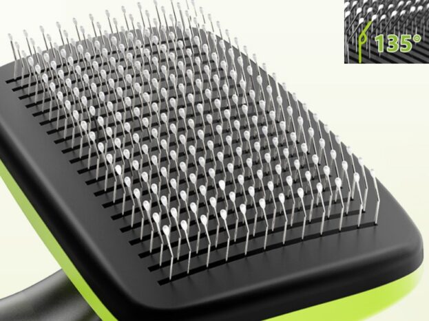 Pecute Cepillo Autolimpiable para Mascotas 3 pecute cepillo perros con puas inclinadas de perlas