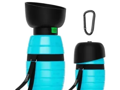 pecute bebedero botella plegable para perros