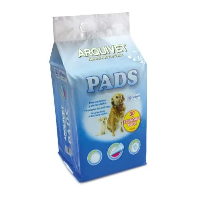 Arquivet Pads Empapadores higiénicos educativos Perros con adhesivo